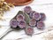 *10* 14mm Metallic Volcano Washed Opaque Purple Silk Hawaiian Flower Beads